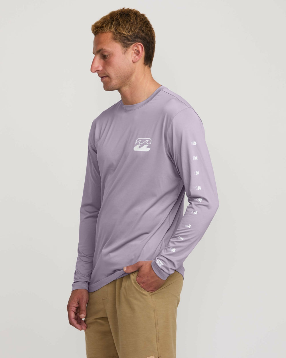 Unity Loose Fit Long Sleeve Surf Tee - Light Purple | Billabong Men