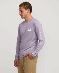 Unity Loose Fit Long Sleeve Surf Tee - Light Purple | Billabong Men