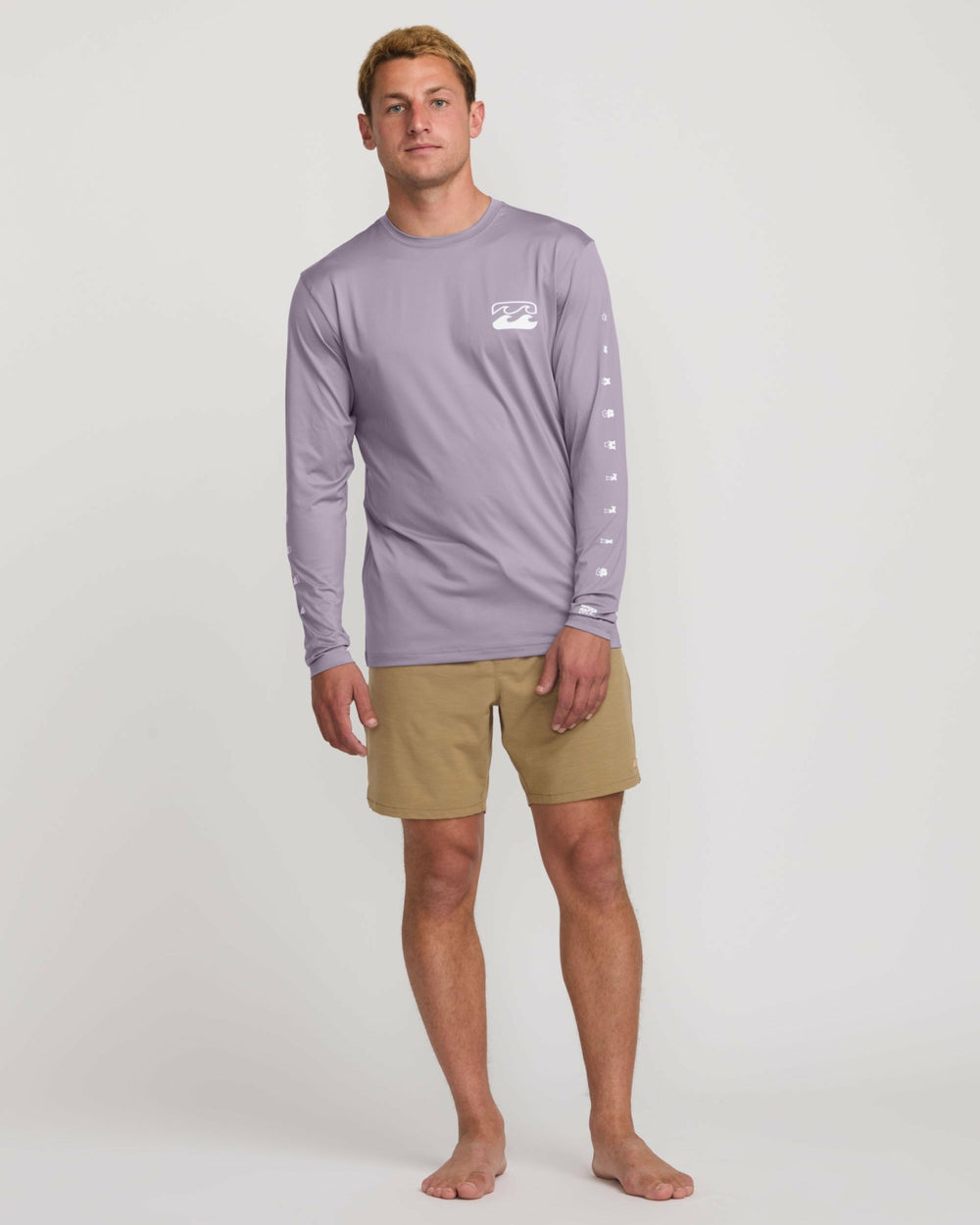 Unity Loose Fit Long Sleeve Surf Tee - Light Purple | Billabong Men