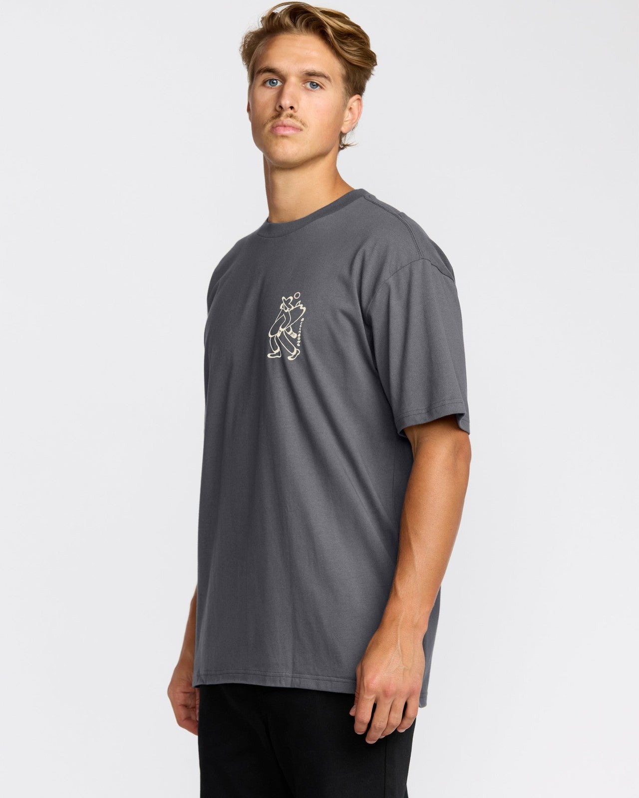 Up The Beach Regular Short Sleeve T-Shirt - Char | Billabong Men
