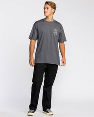Up The Beach Regular Short Sleeve T-Shirt - Char | Billabong Men
