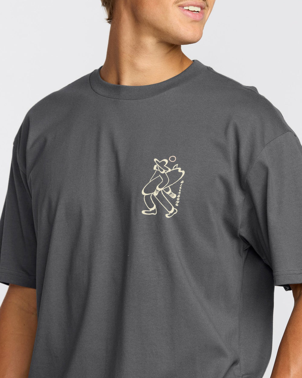 Up The Beach Regular Short Sleeve T-Shirt - Char | Billabong Men