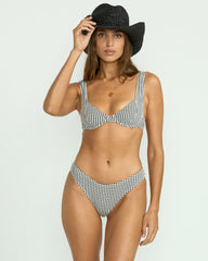 Wave Check Bondi Bikini Bottom - Black Pebble | Billabong Women
