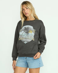 Wonderland Calls Crewneck Sweatshirt - Off Black | Billabong Women