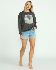 Wonderland Calls Crewneck Sweatshirt - Off Black | Billabong Women