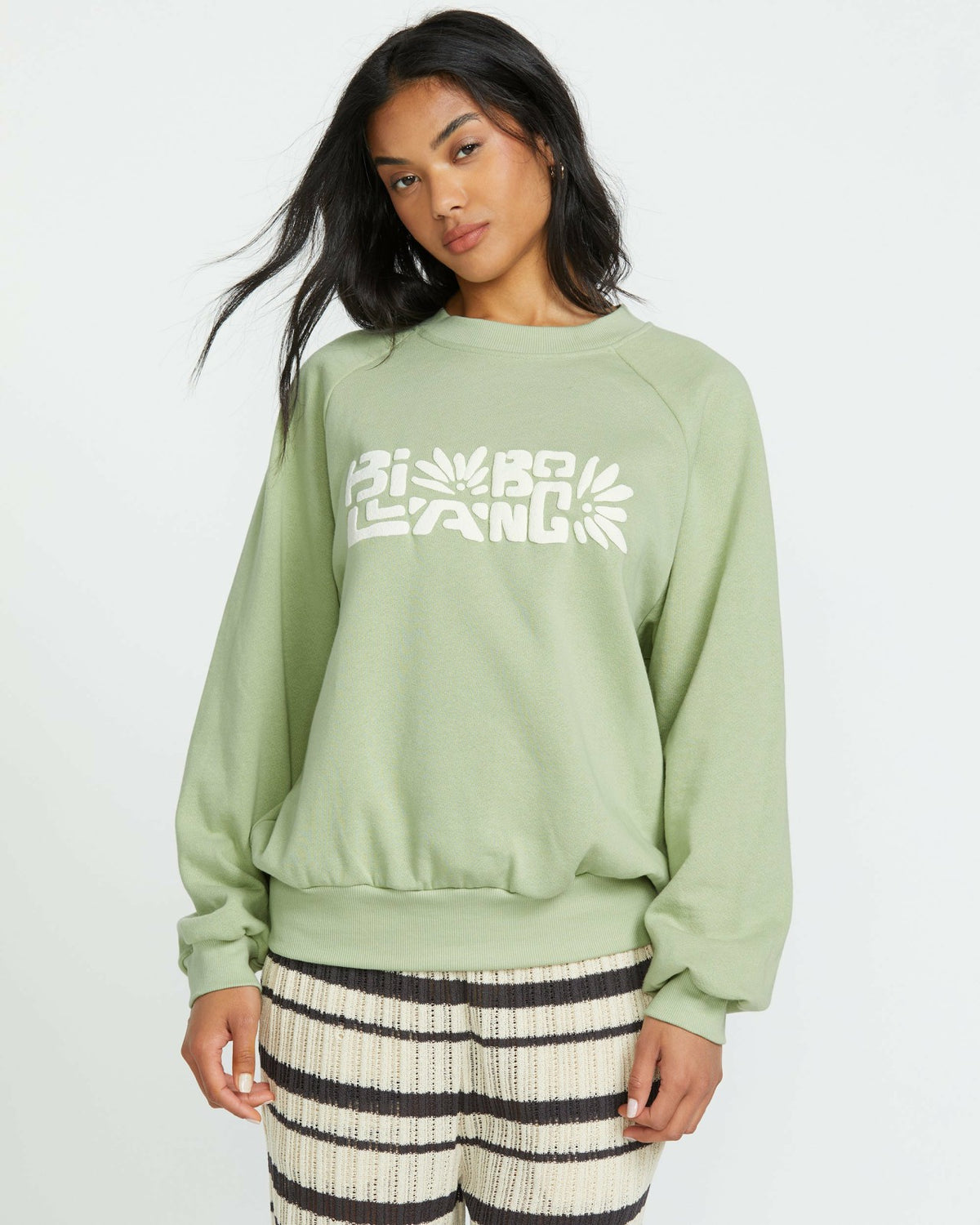 The Waves Crew Sweatshirt - Pistachio | Billabong Women