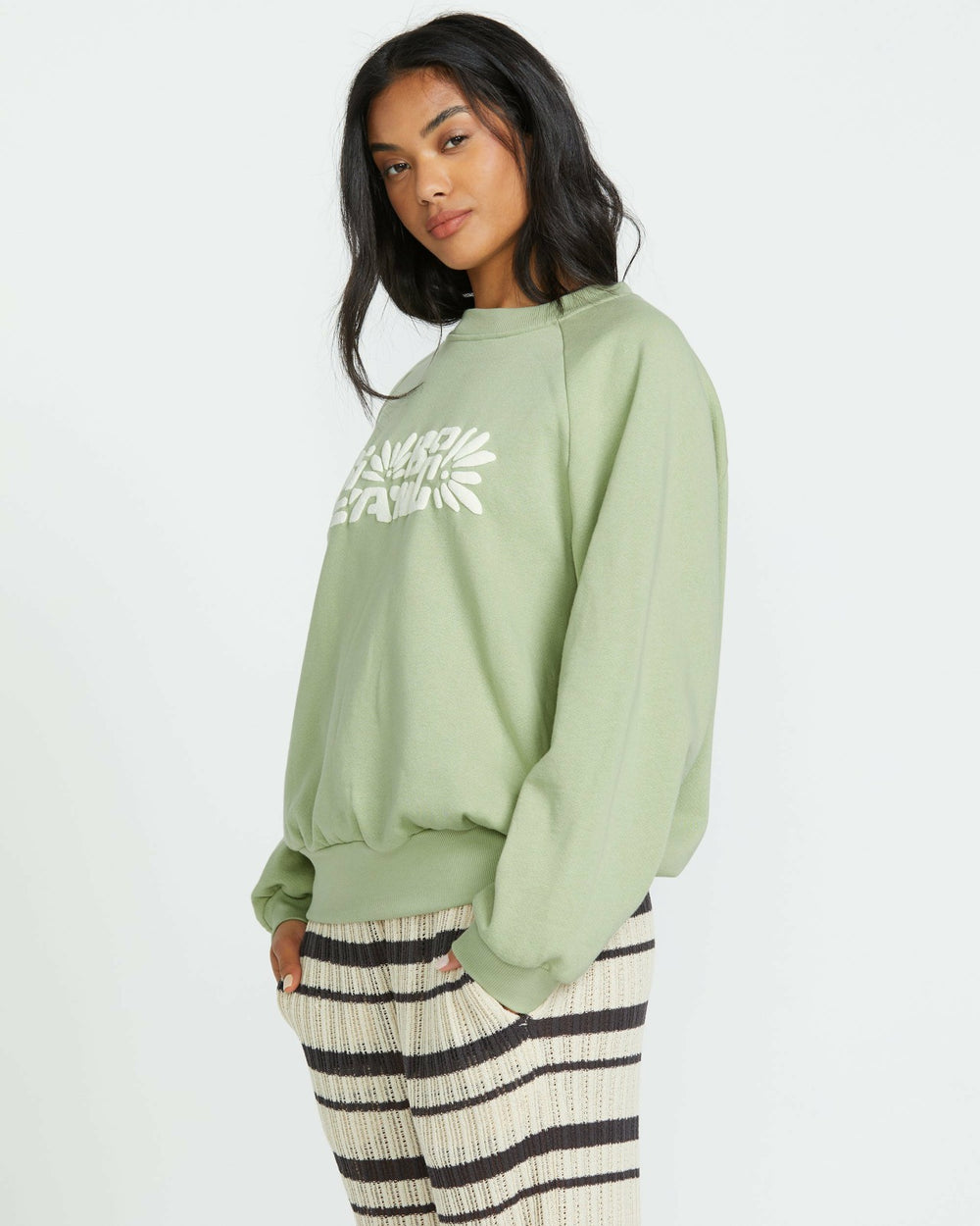 The Waves Crew Sweatshirt - Pistachio | Billabong Women