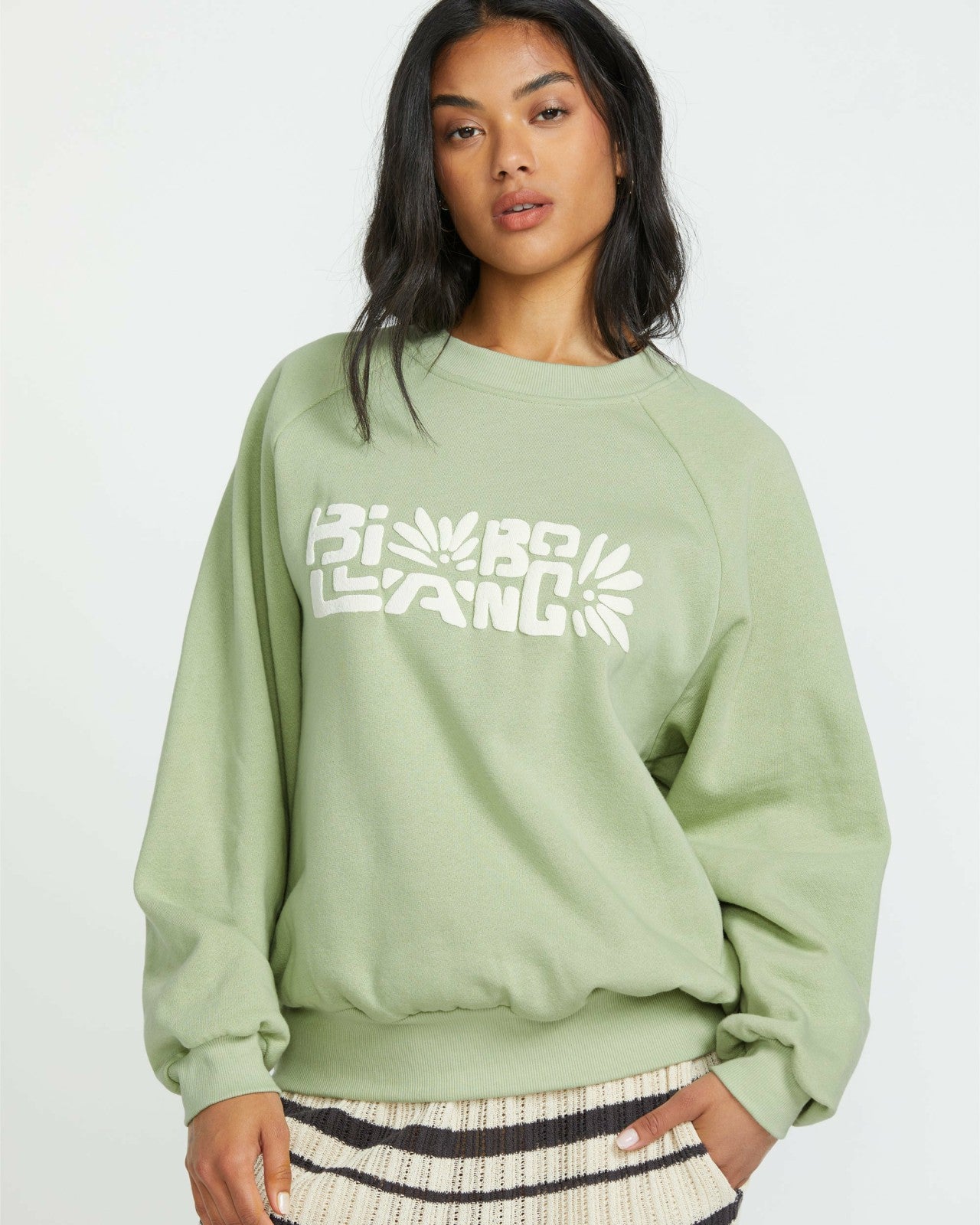 The Waves Crew Sweatshirt - Pistachio | Billabong Women