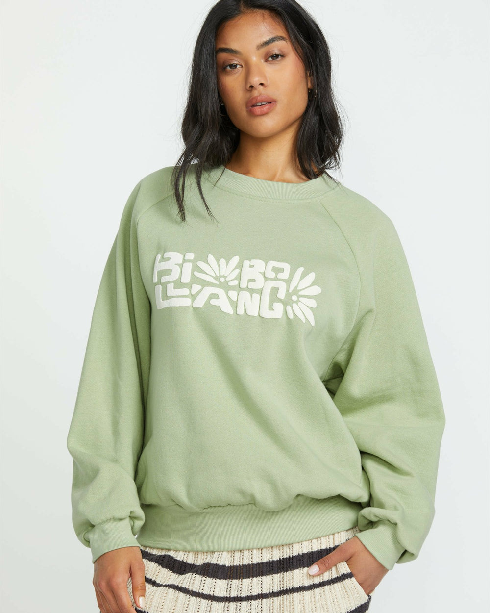The Waves Crew Sweatshirt - Pistachio | Billabong Women