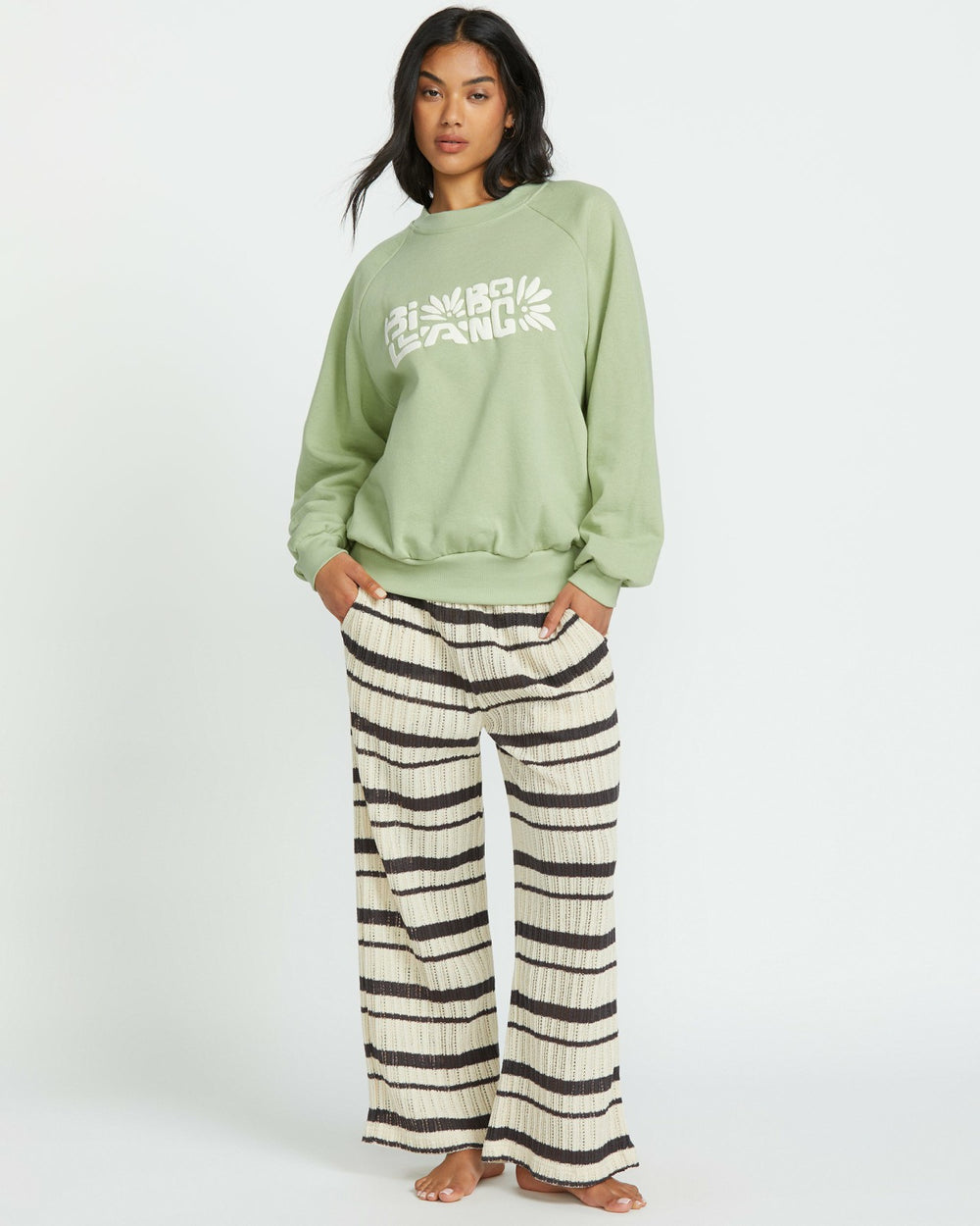 The Waves Crew Sweatshirt - Pistachio | Billabong Women