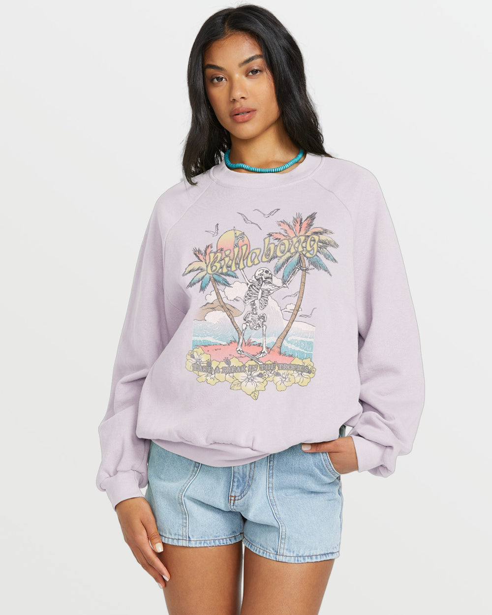 The Waves Crew Sweatshirt - Amethyst Smoke | Billabong Women