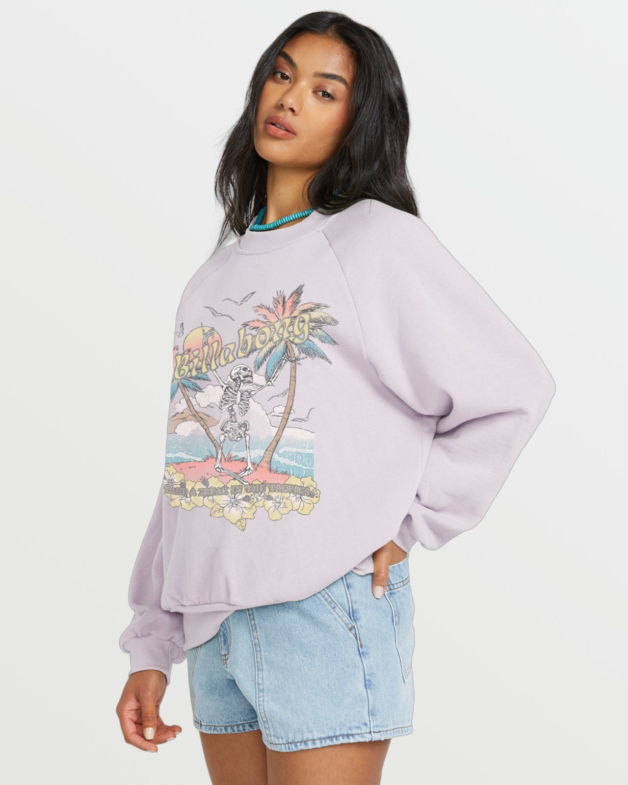 The Waves Crew Sweatshirt - Amethyst Smoke | Billabong Women