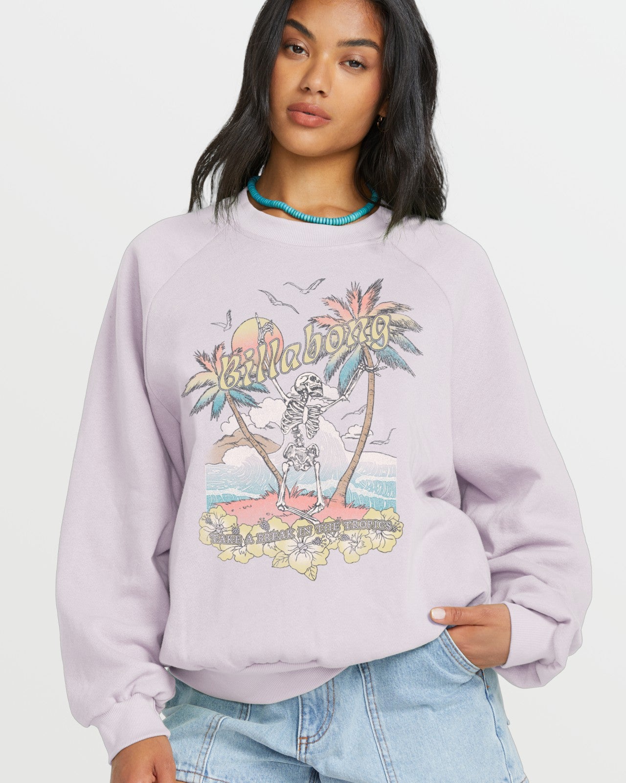 The Waves Crew Sweatshirt - Amethyst Smoke | Billabong Women