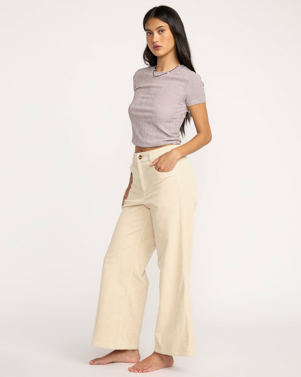 Free Fall High-Waist Cord Pants - Whitecap | Billabong Women