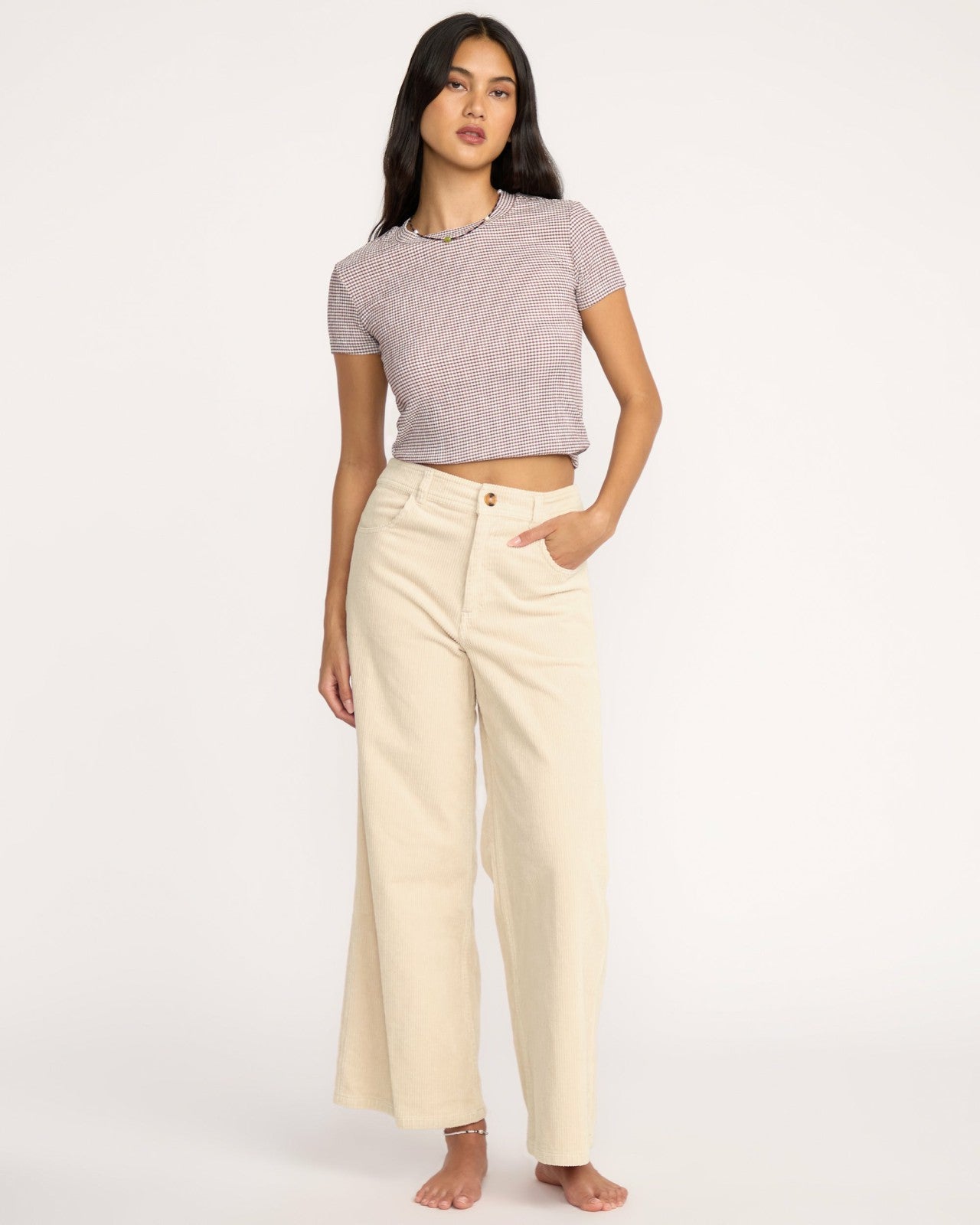 Free Fall High-Waist Cord Pants - Whitecap | Billabong Women