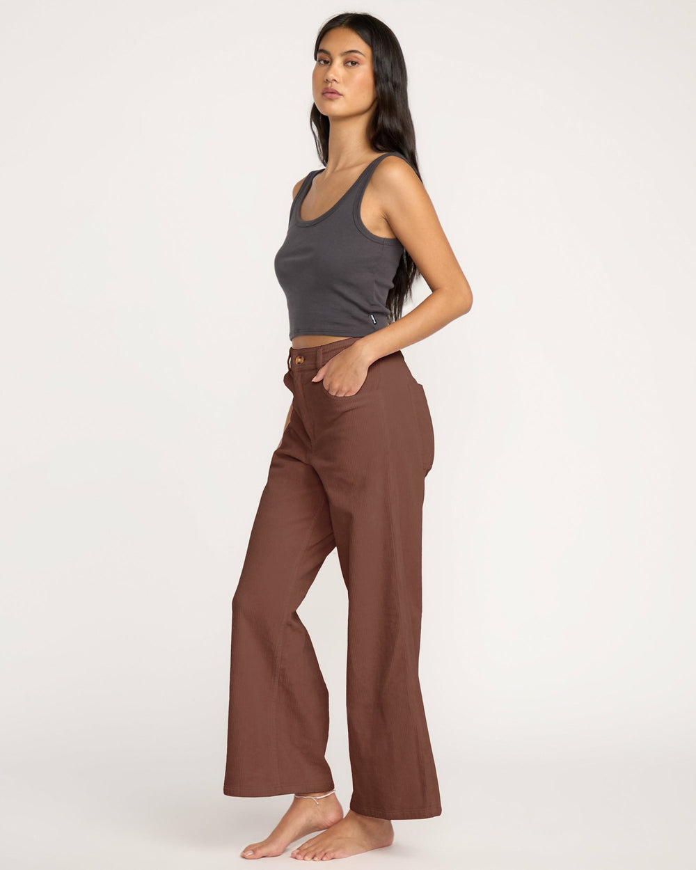 Free Fall High-Waist Cord Pants - Espresso | Billabong Women