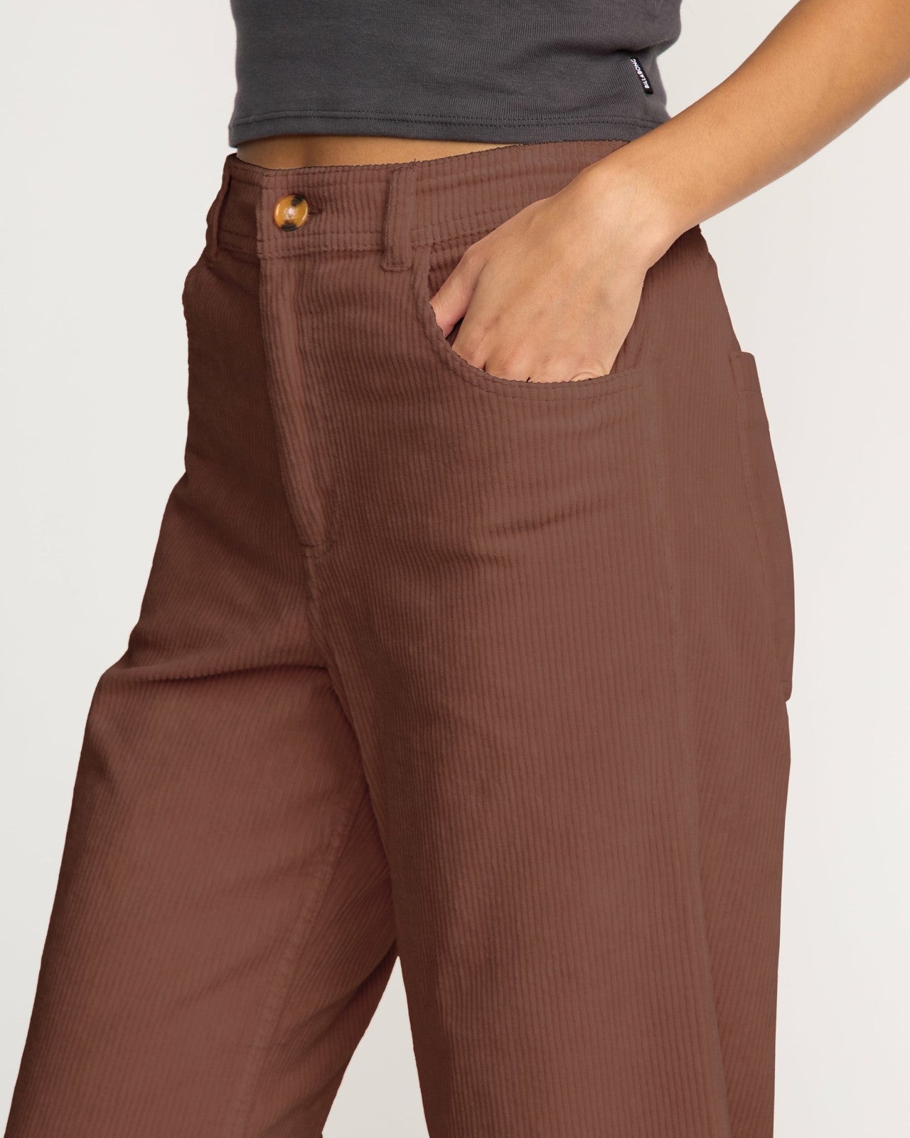 Free Fall High-Waist Cord Pants - Espresso | Billabong Women