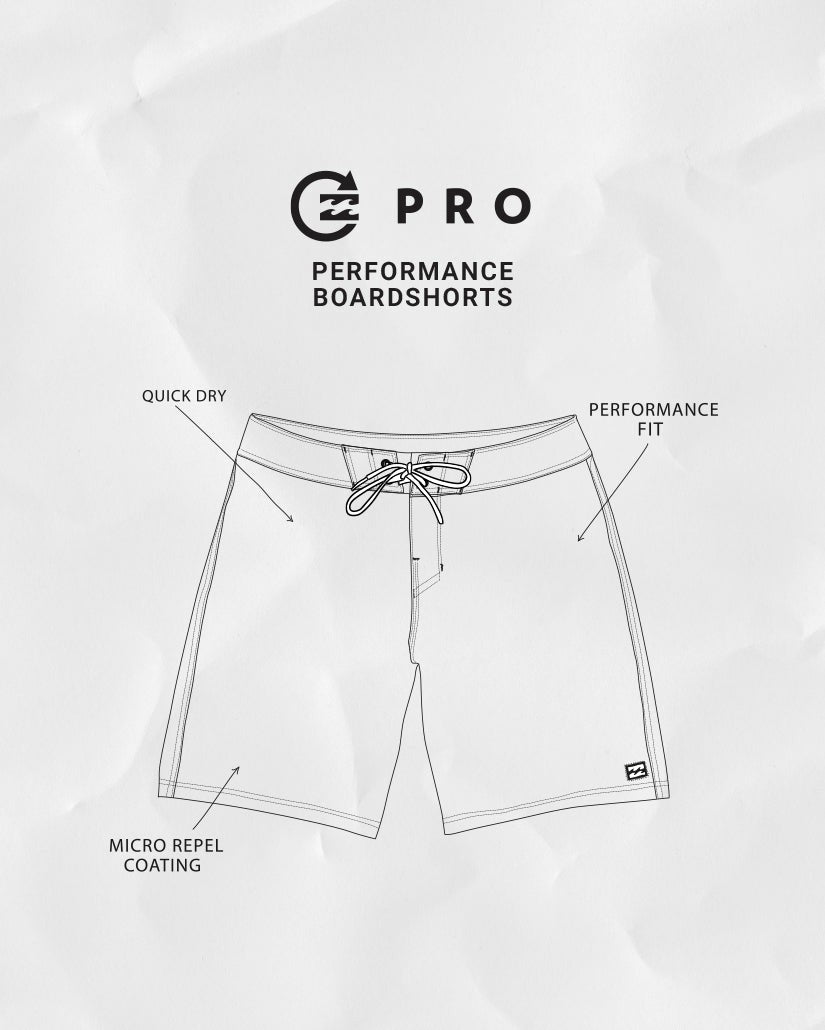 Elements Pro Performance 185" Boardshorts - Washed Blue | Billabong Men